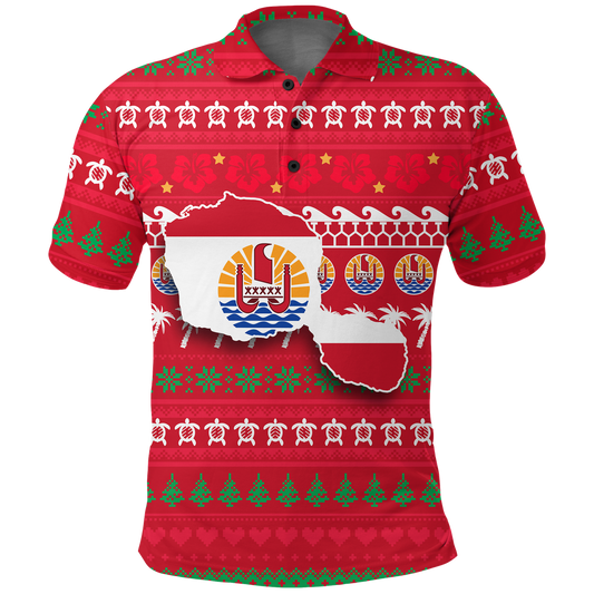 Tahiti Christmas Polo Shirt - Ugly Christmas -