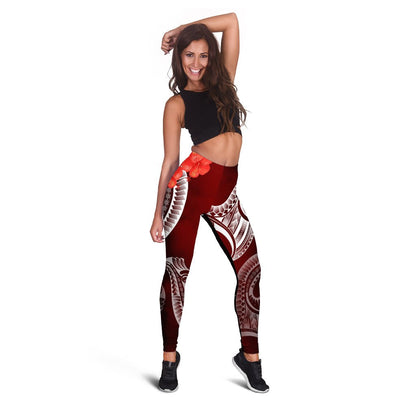 Samoa Leggings - Samoa Seal Wave Style Red