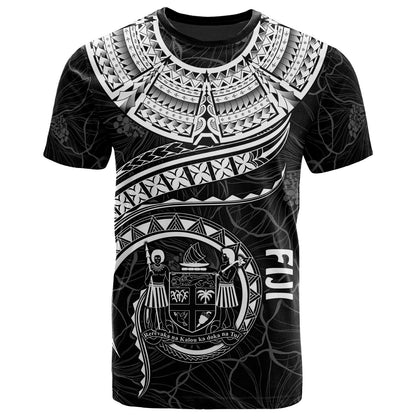 Fiji Polynesian T Shirt Fiji Waves White 