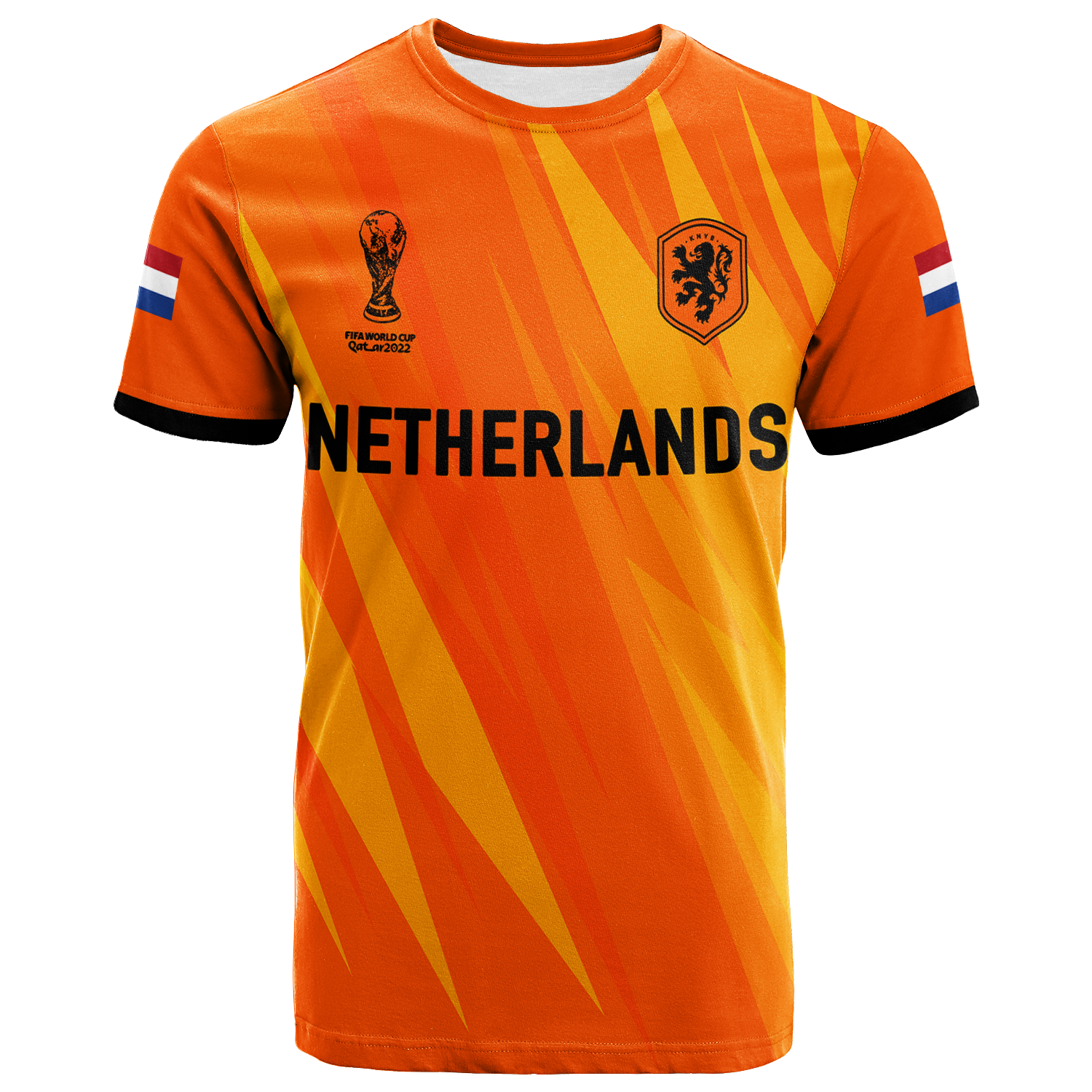 Custom Netherlands Football 2022 Champions Pride T Shirt LT12