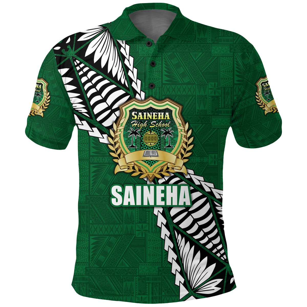 Tonga Saineha High School Tongan Patterns Polo Shirt -