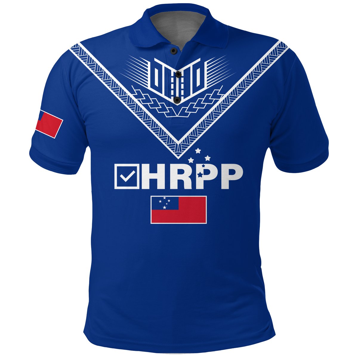 HRPP Samoa Polo Shirt - Samoan Tribal -