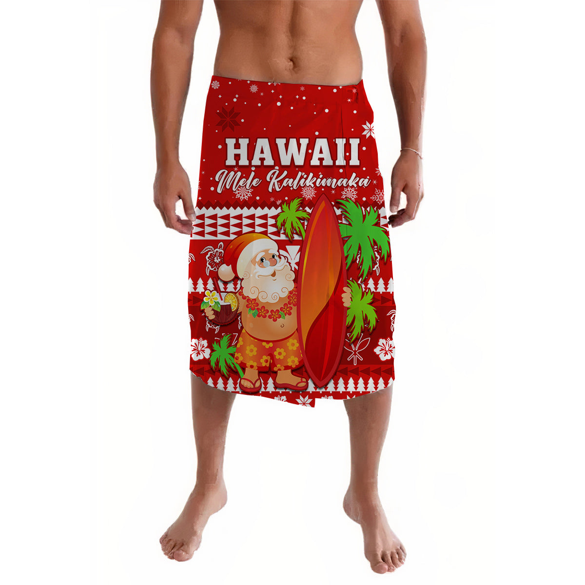 Mele Kalikimaka Lavalava Santa Claus Hawaii Christmas