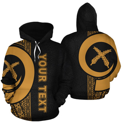 Vanuatu Polynesian Hoodie Gold Line