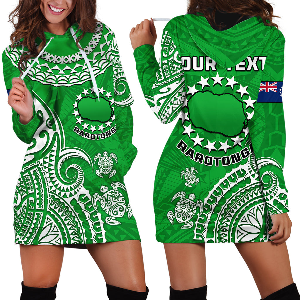 Custom Personalised Rarotonga Cook Islands Polynesian Turtle Art Hoodie Dress