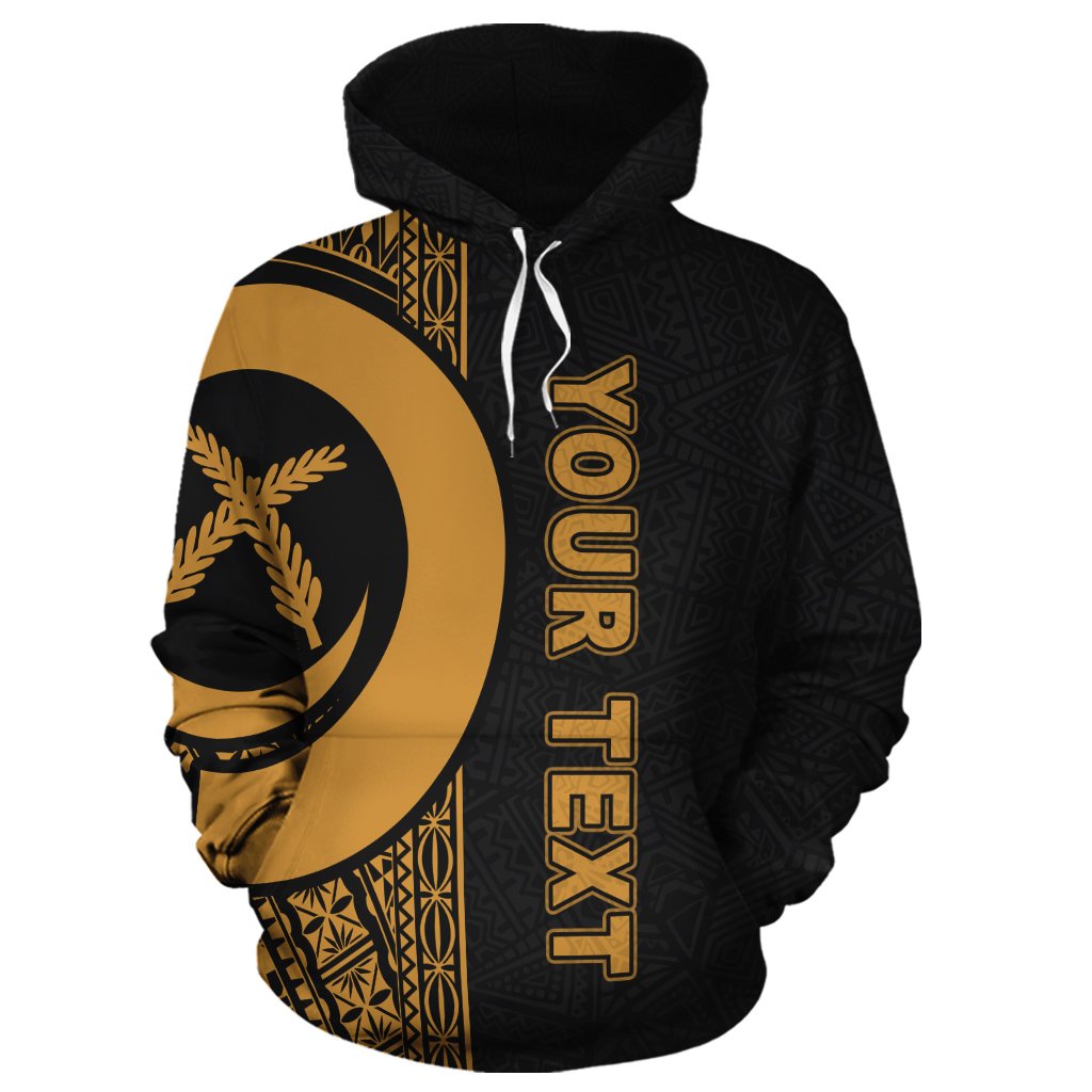 Vanuatu Polynesian Hoodie Gold Line