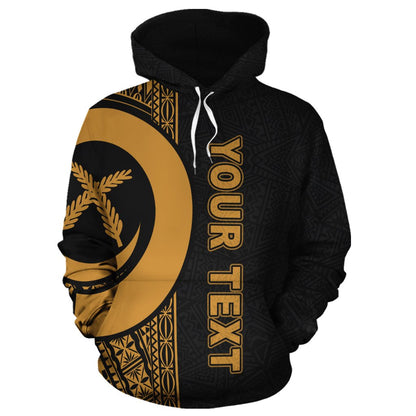 Vanuatu Polynesian Hoodie Gold Line