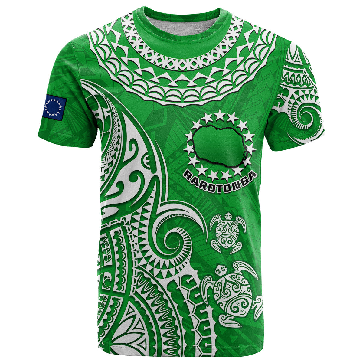 Rarotonga Cook Islands Polynesian Turtle Art T Shirt