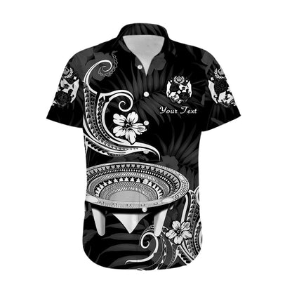 Custom Personalised Tonga Kumete Kava Bowl Sila Vibes - Black Hawaiian Shirt