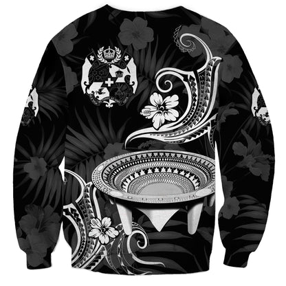 Custom Personalised Tonga Kumete Kava Bowl Sila Vibes Black Sweatshirt