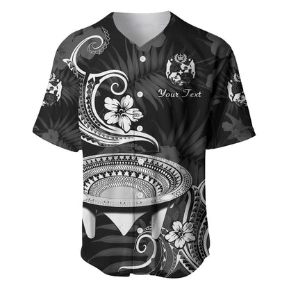 (Custom Personalised) Tonga Kumete Kava Bowl Sila Vibes Black Baseball Jersey