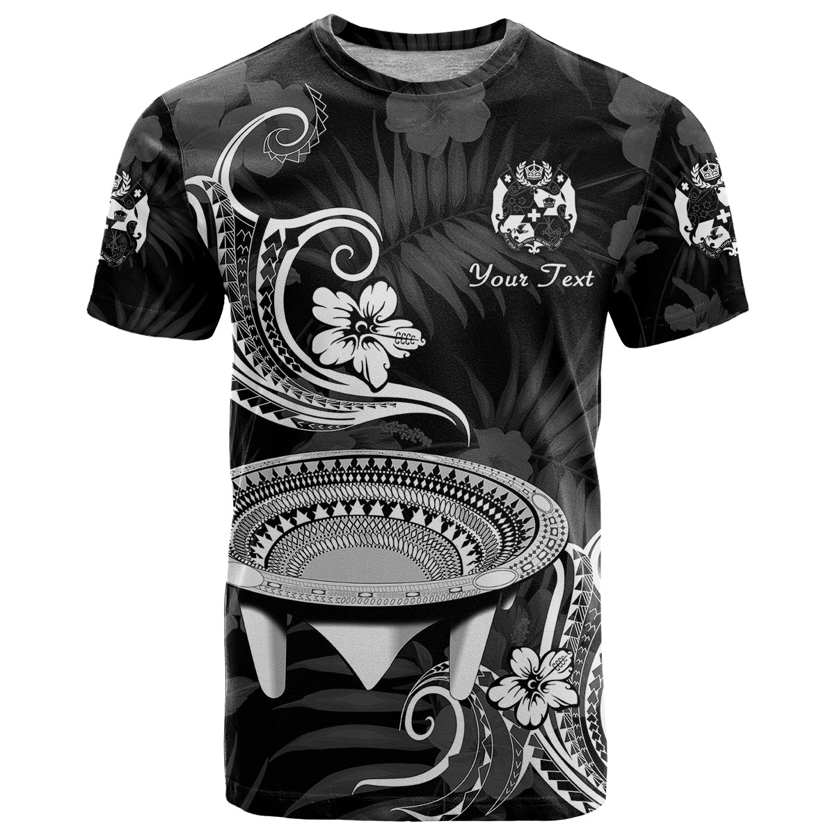 Custom Personalised Tonga Kumete Kava Bowl Sila Vibes - Black T Shirt