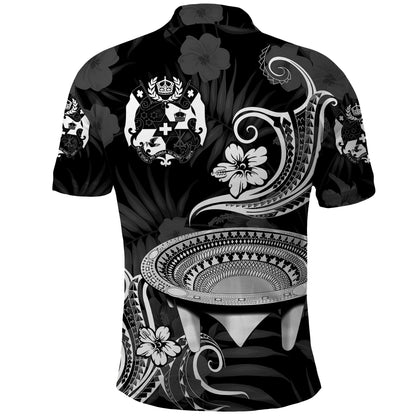 Custom Personalised Tonga Kumete Kava Bowl Sila Vibes - Black Polo Shirt