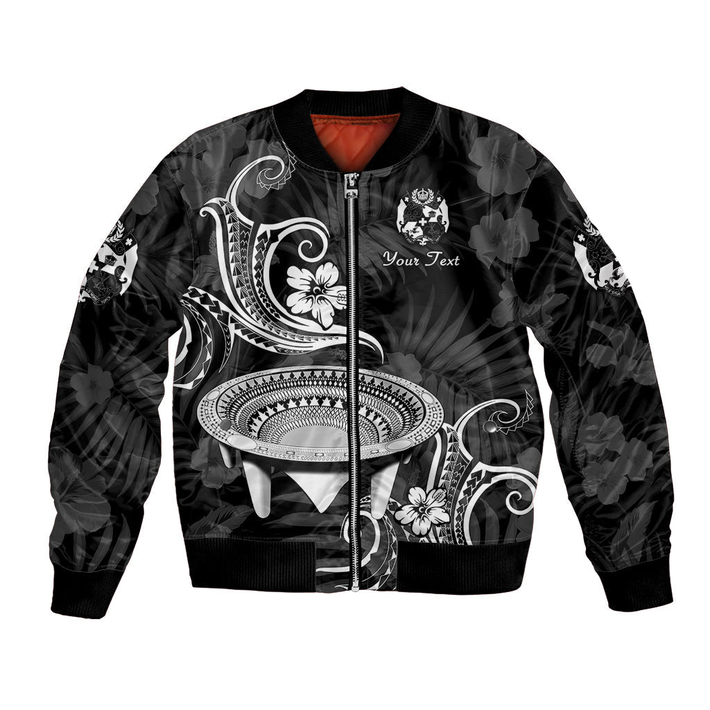 (Custom Personalised) Tonga Kumete Kava Bowl Sila Vibes Black Bomber Jacket