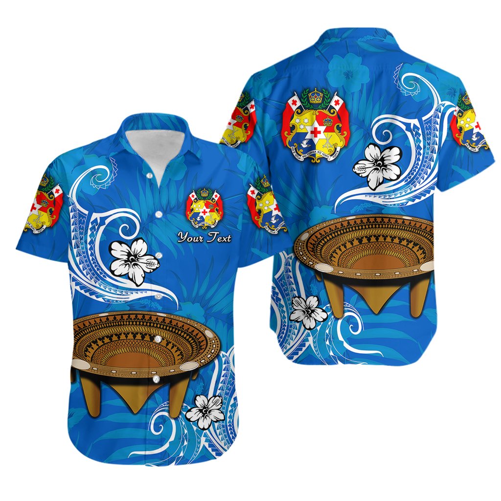 Custom Personalised Tonga Kumete Kava Bowl Sila Vibes - Blue Hawaiian Shirt