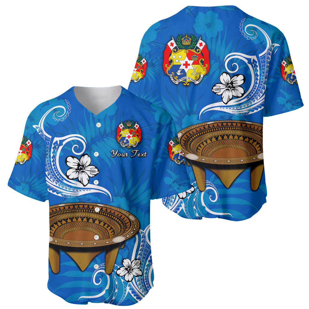 (Custom Personalised) Tonga Kumete Kava Bowl Sila Vibes Blue Baseball Jersey