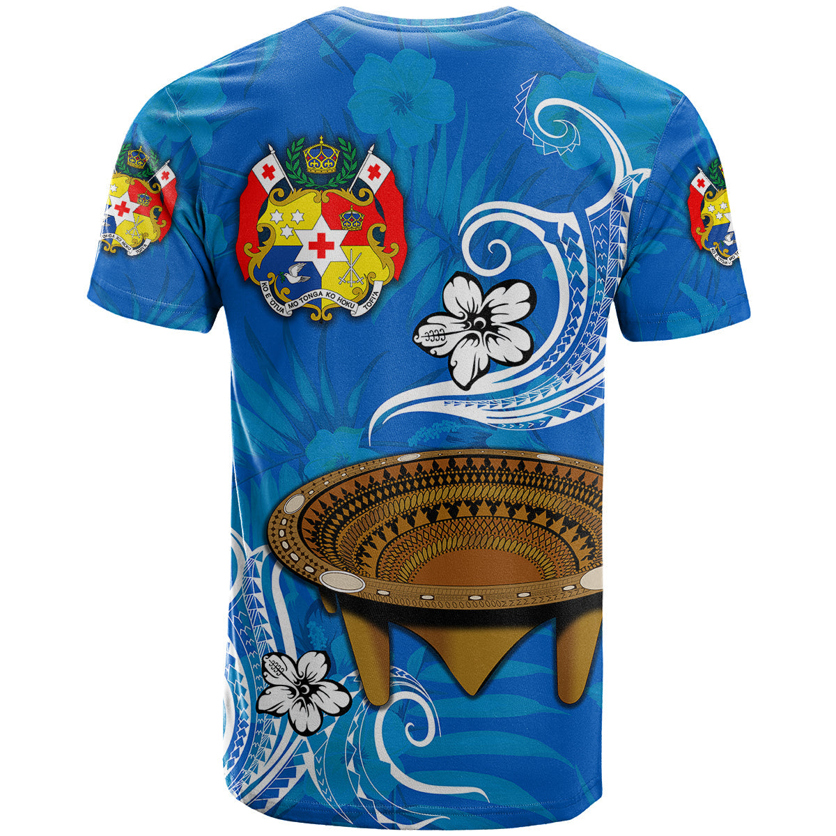 Custom Personalised Tonga Kumete Kava Bowl Sila Vibes - Blue T Shirt