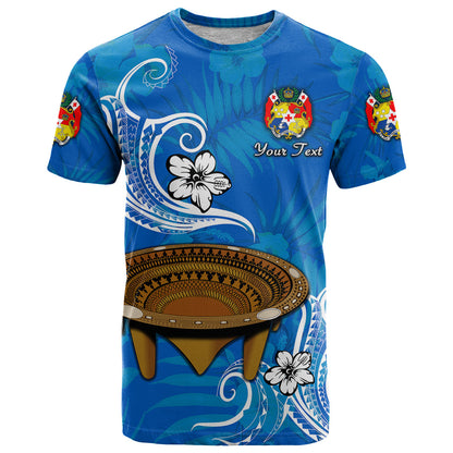 Custom Personalised Tonga Kumete Kava Bowl Sila Vibes - Blue T Shirt