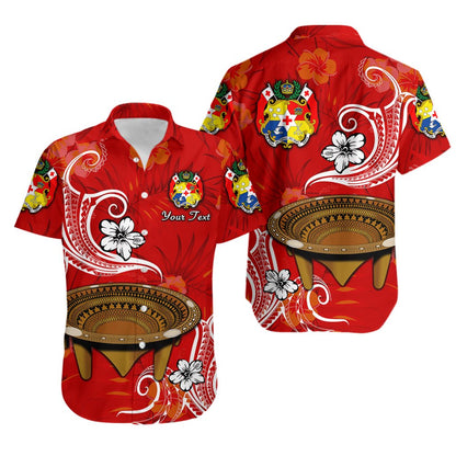 Custom Personalised Tonga Kumete Kava Bowl Sila Vibes - Red Hawaiian Shirt