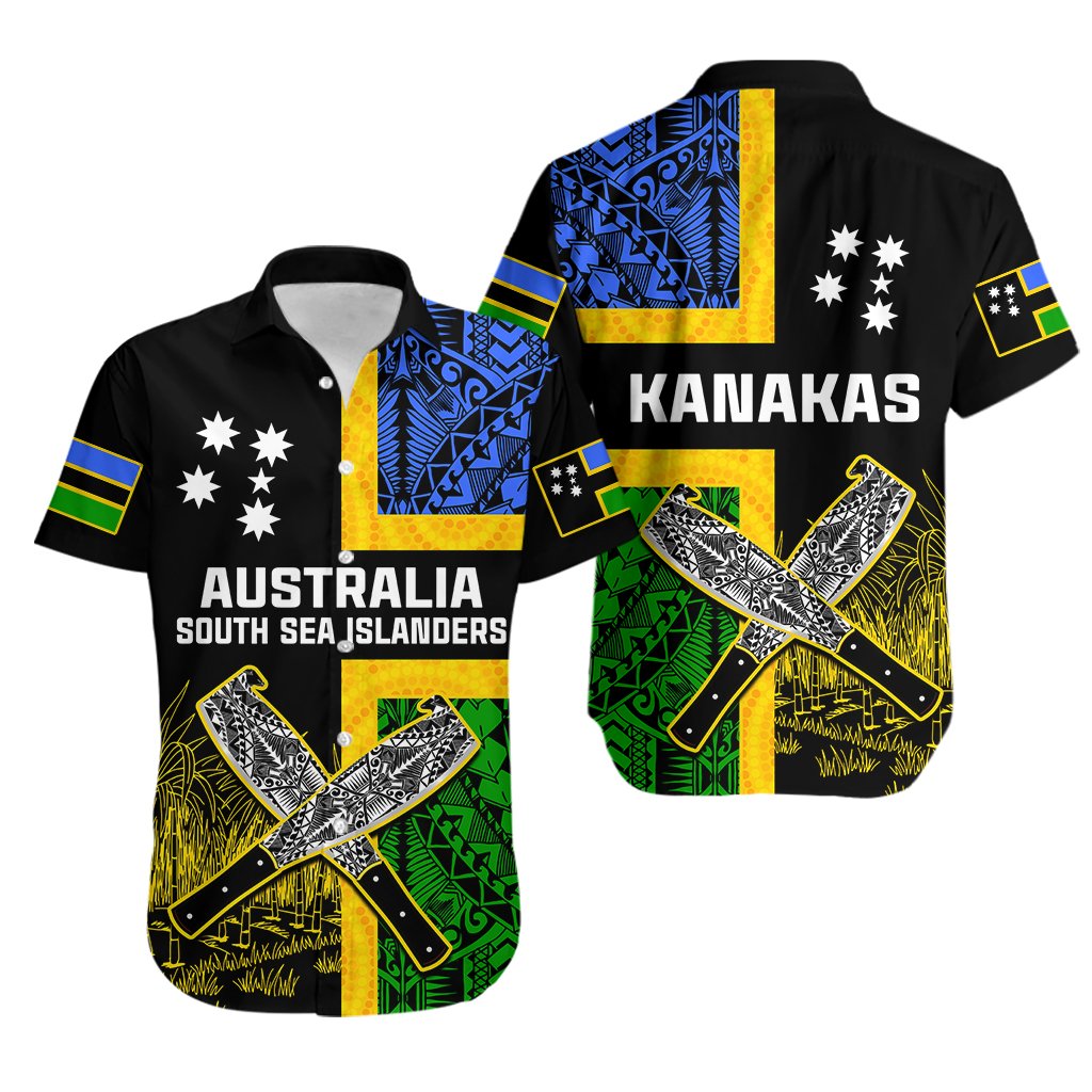 Australian South Sea Islanders Flag Style Hawaiian Shirt