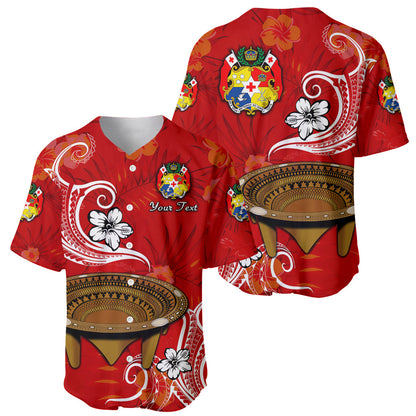 (Custom Personalised) Tonga Kumete Kava Bowl Sila Vibes Red Baseball Jersey