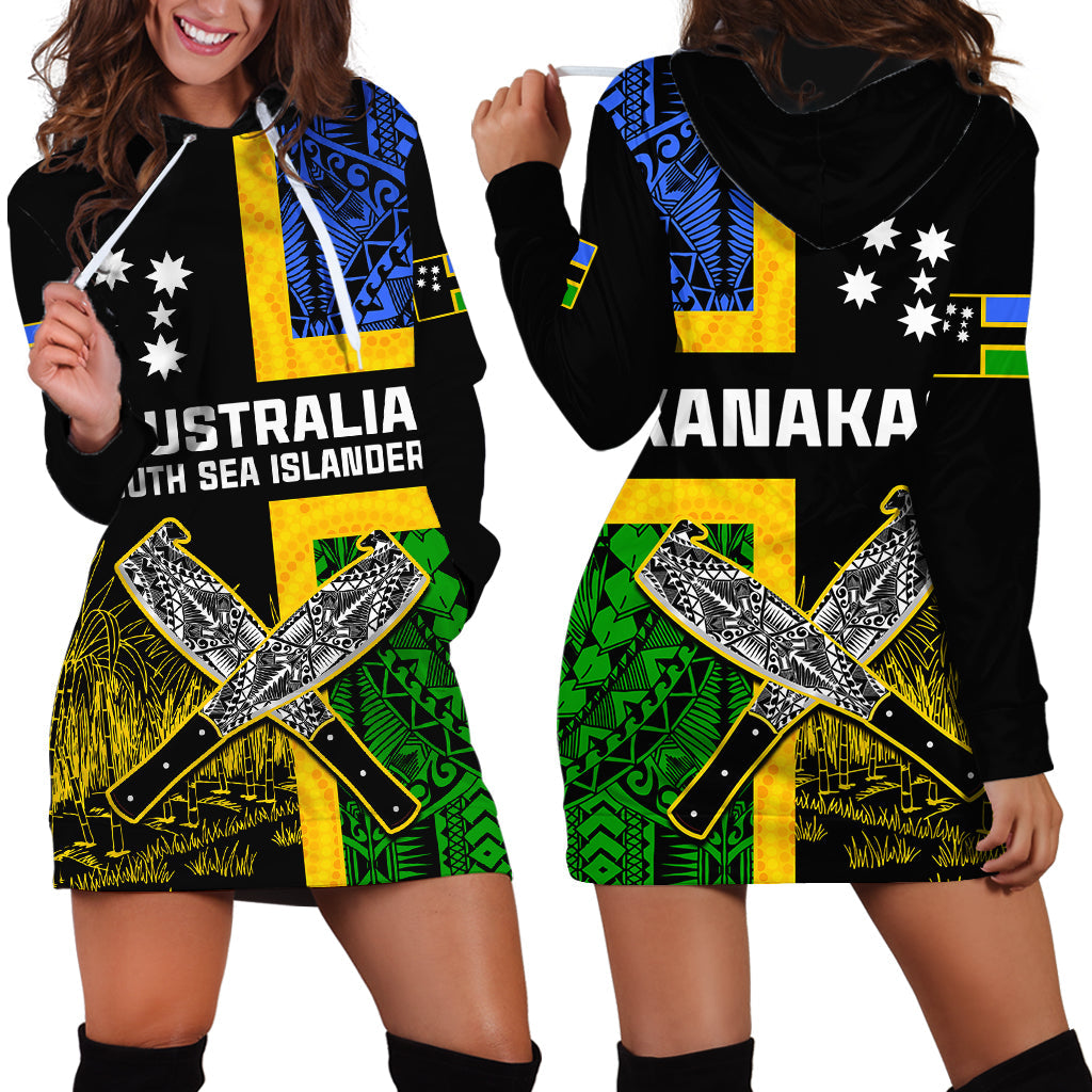 Australian South Sea Islanders Flag Style Hoodie Dress