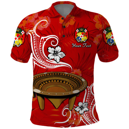 Custom Personalised Tonga Kumete Kava Bowl Sila Vibes - Red Polo Shirt