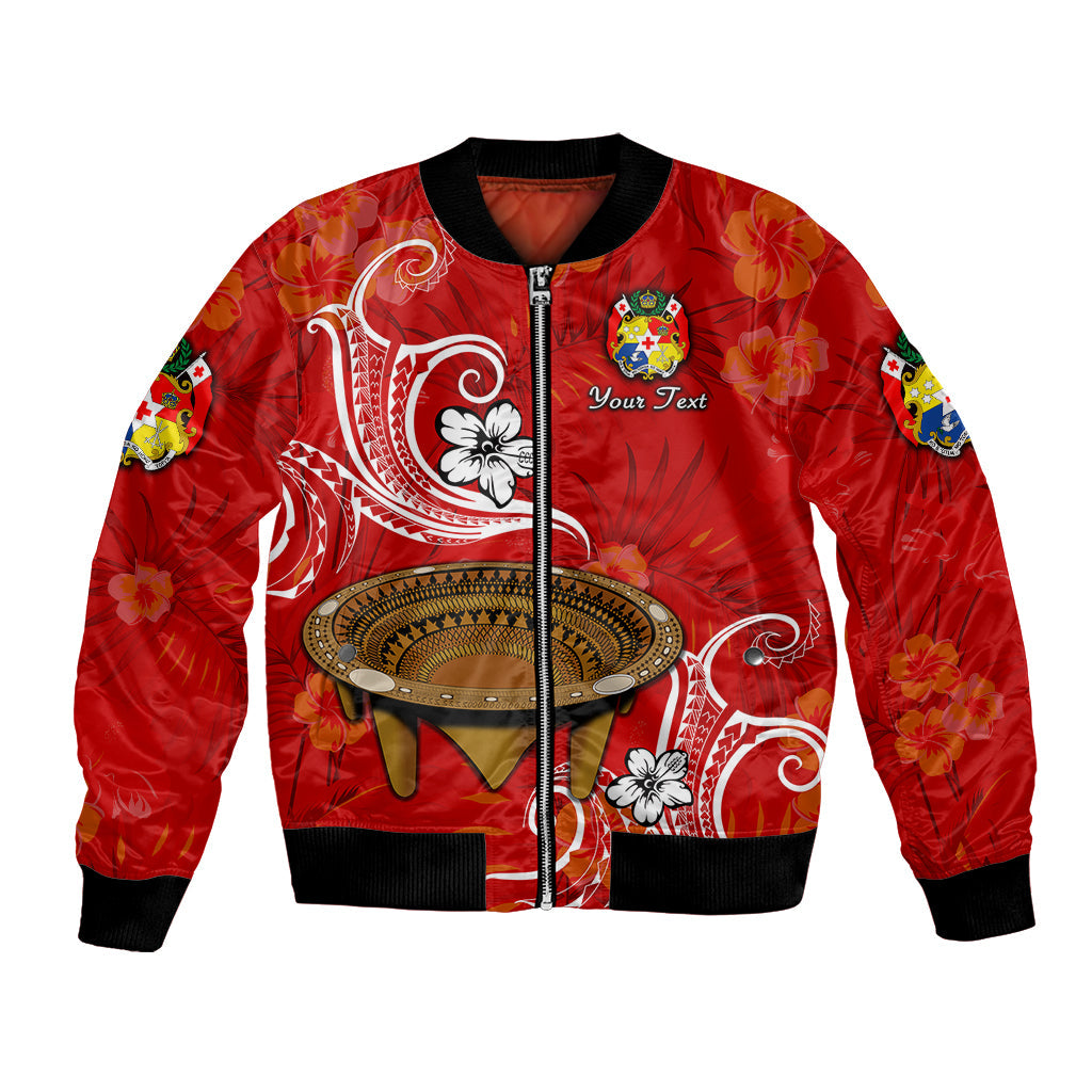 (Custom Personalised) Tonga Kumete Kava Bowl Sila Vibes Red Bomber Jacket