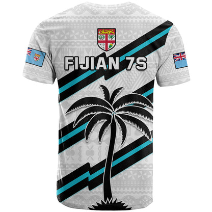 Fiji Rugby Tapa Pattern Fijian 7s White T Shirt
