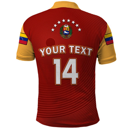 (Custom Text And Number) Venezuela 2023 Baseball Mix Polo Shirt Coat Of Arms