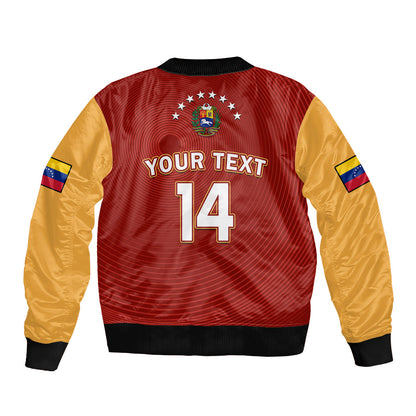 (Custom Text And Number) Venezuela 2023 Baseball Mix Coat Of Arms Bomber Jacket