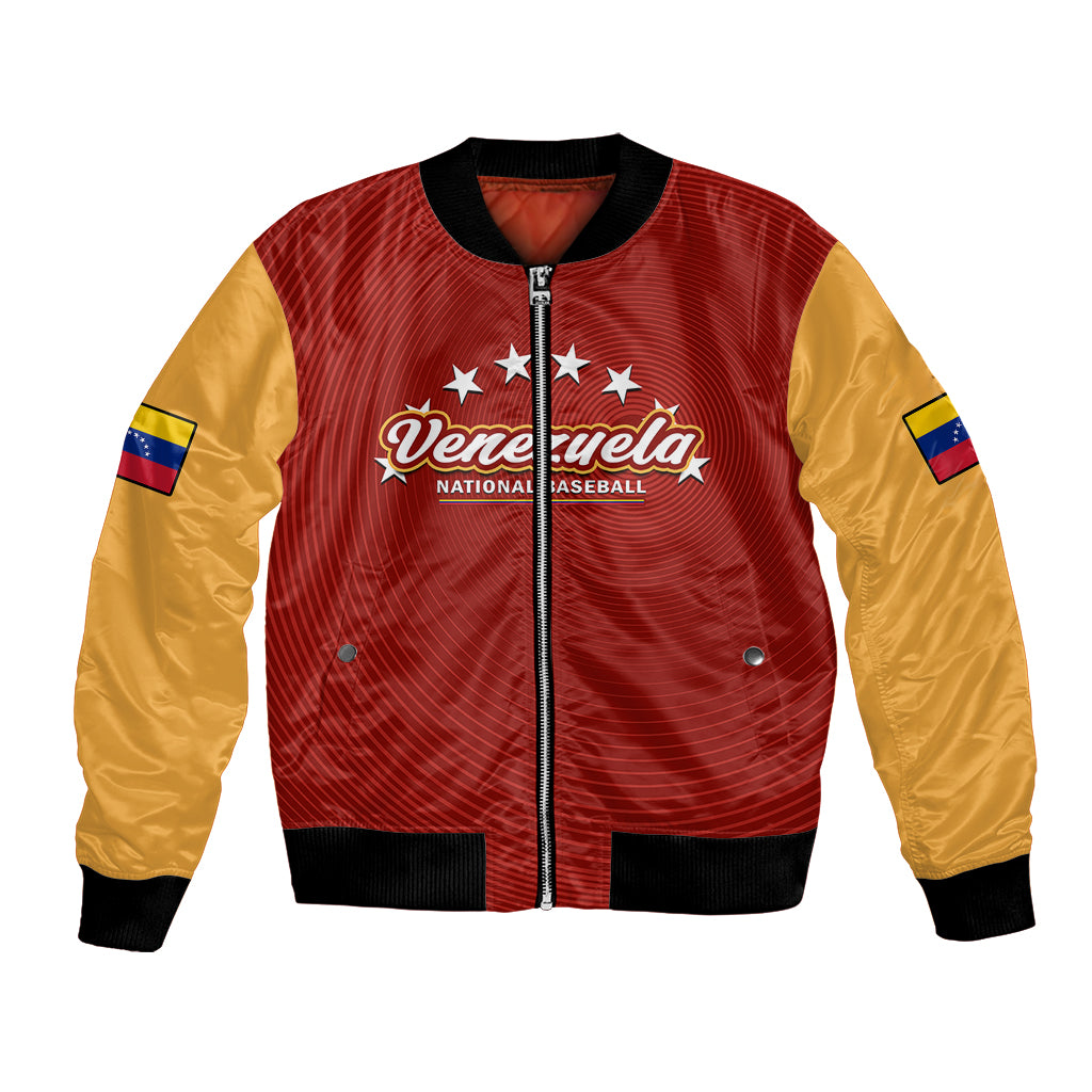 (Custom Text And Number) Venezuela 2023 Baseball Mix Coat Of Arms Bomber Jacket