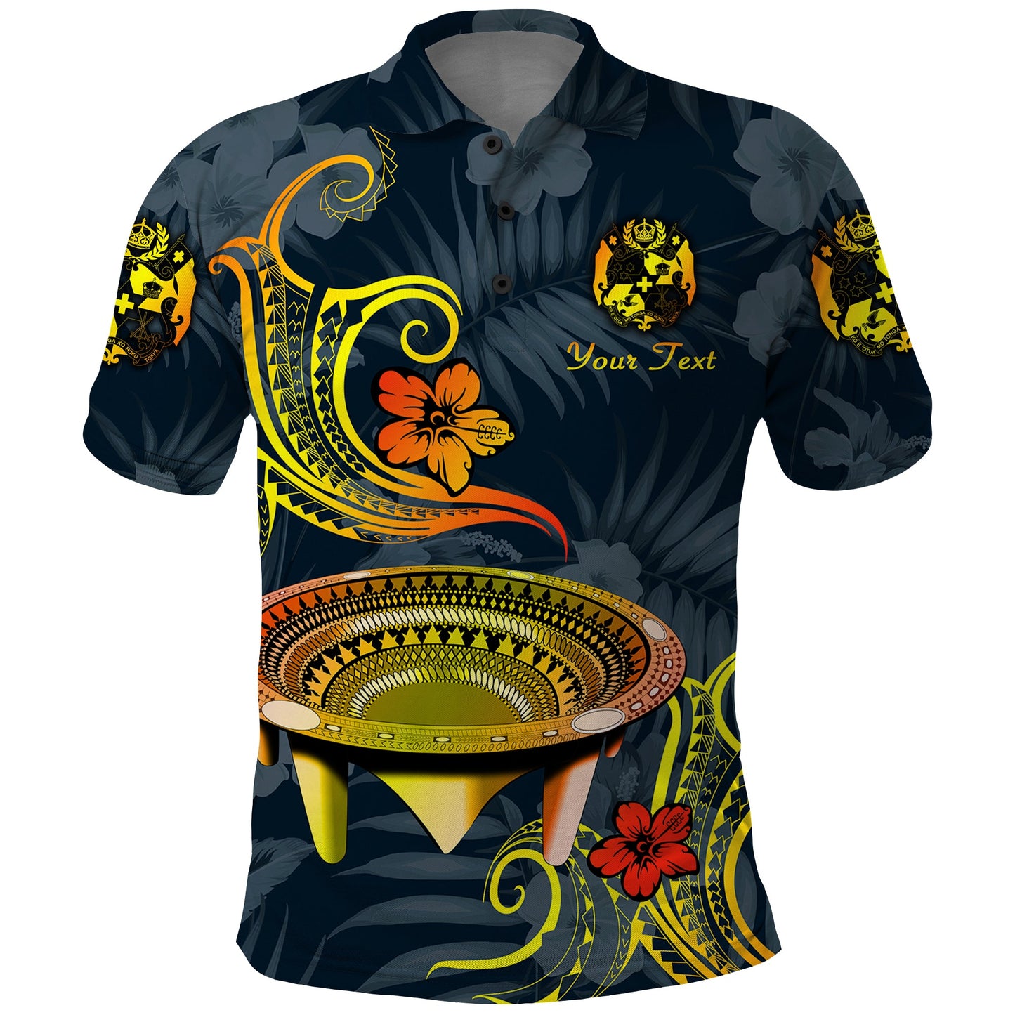 Custom Personalised Tonga Kumete Kava Bowl Sila Vibes - Gradient Polo Shirt