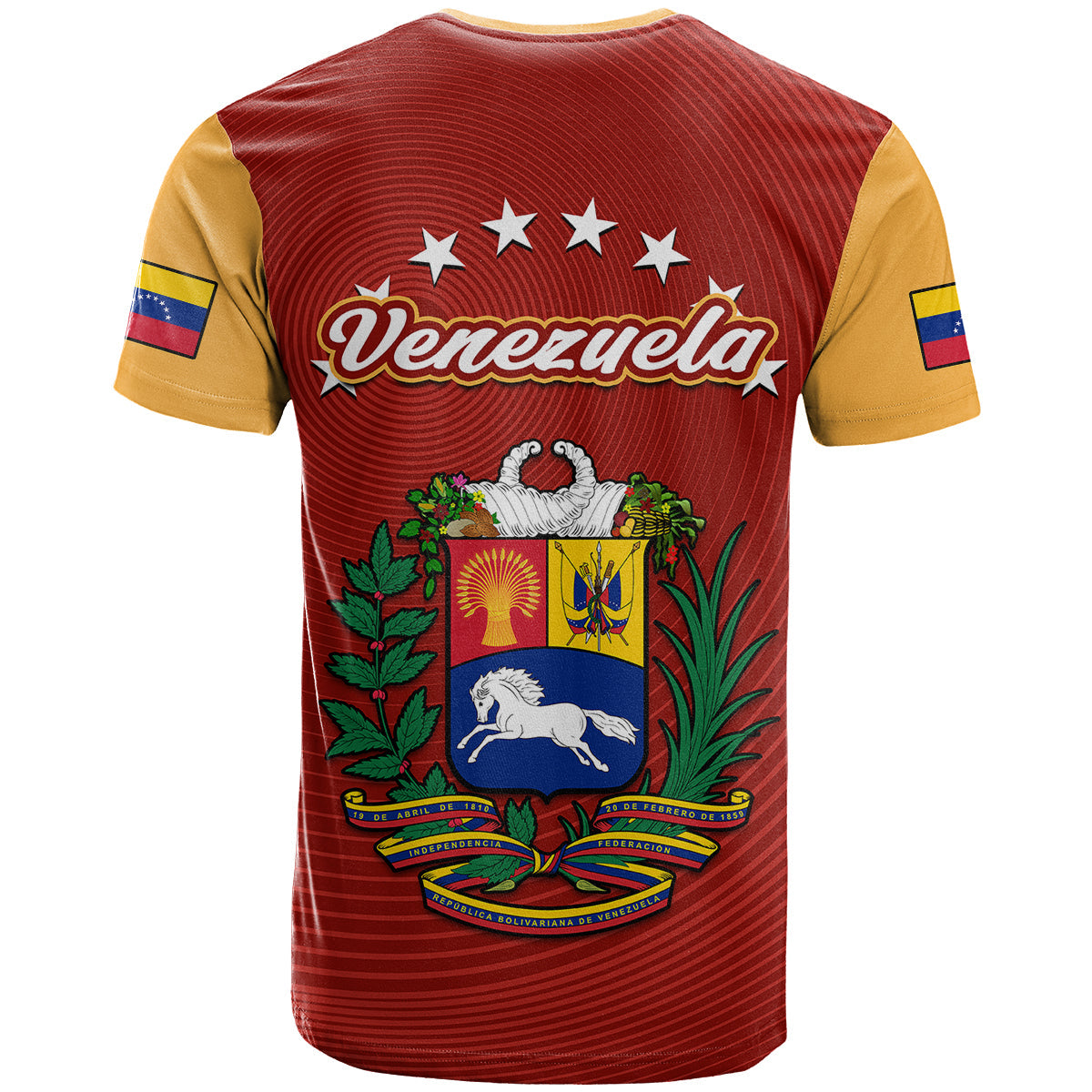 Venezuela 2023 Baseball Mix Coat Of Arms T Shirt
