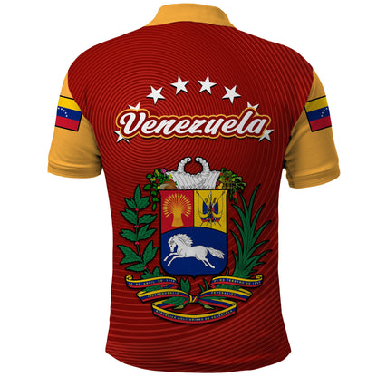Venezuela 2023 Baseball Mix Polo Shirt Coat Of Arms