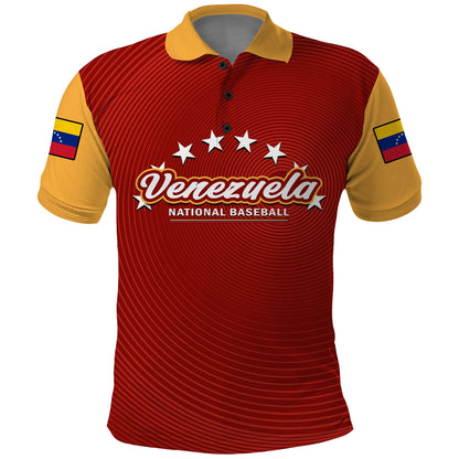 Venezuela 2023 Baseball Mix Polo Shirt Coat Of Arms