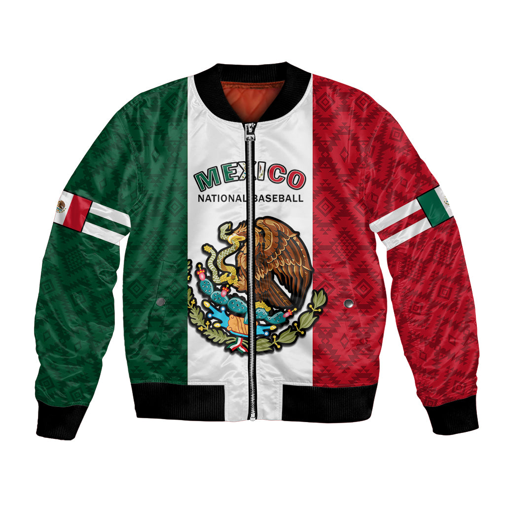 (Custom Text And Number) Mexico 2023 Baseball Mexican Art Flag Style Bomber Jacket