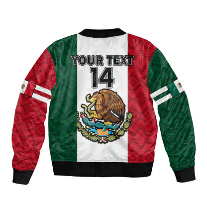 (Custom Text And Number) Mexico 2023 Baseball Mexican Art Flag Style Bomber Jacket