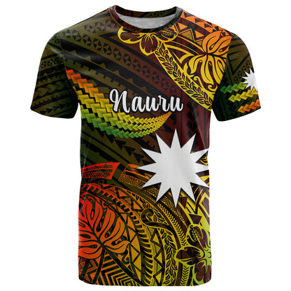 (Custom Personalised) Nauru Polynesian Hibiscus Naoero Reggae T Shirt