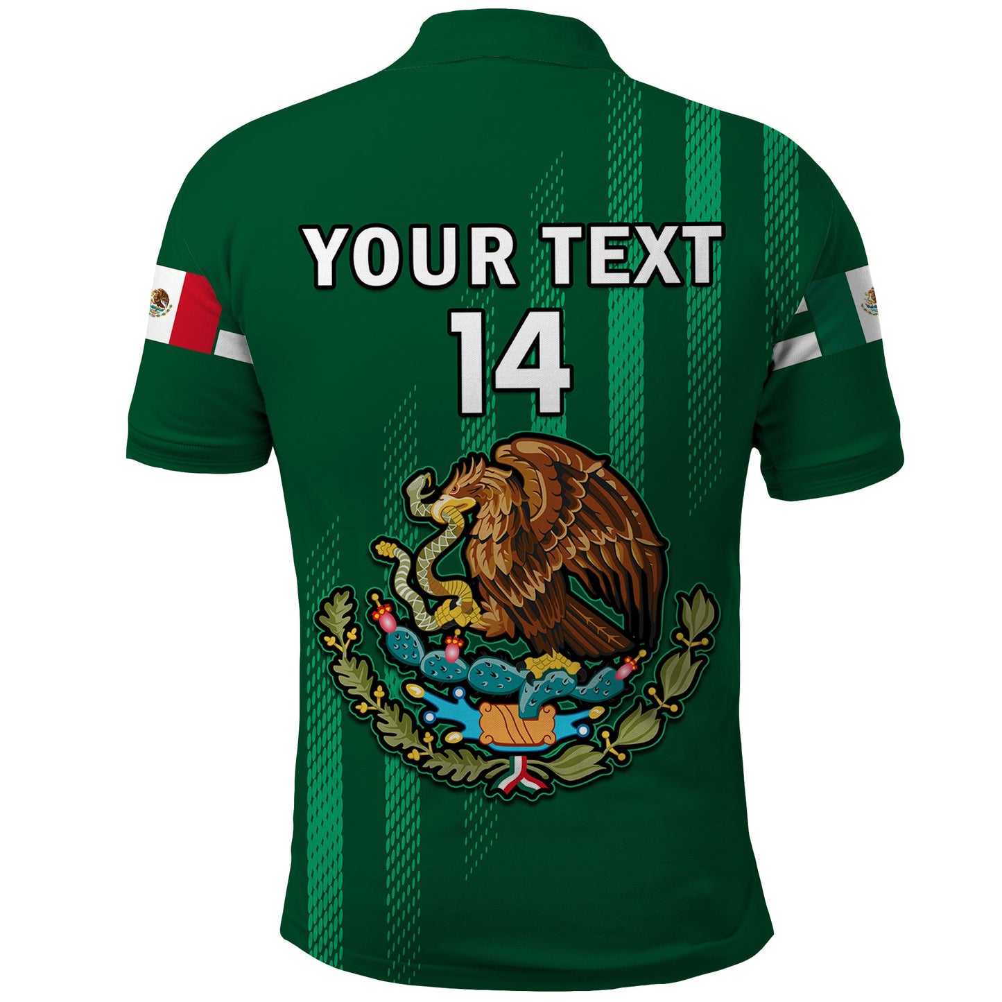 (Custom Text And Number) Mexico 2023 Baseball Mix Polo Shirt Coat Of Arms