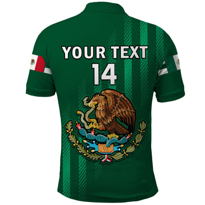 (Custom Text And Number) Mexico 2023 Baseball Mix Polo Shirt Coat Of Arms