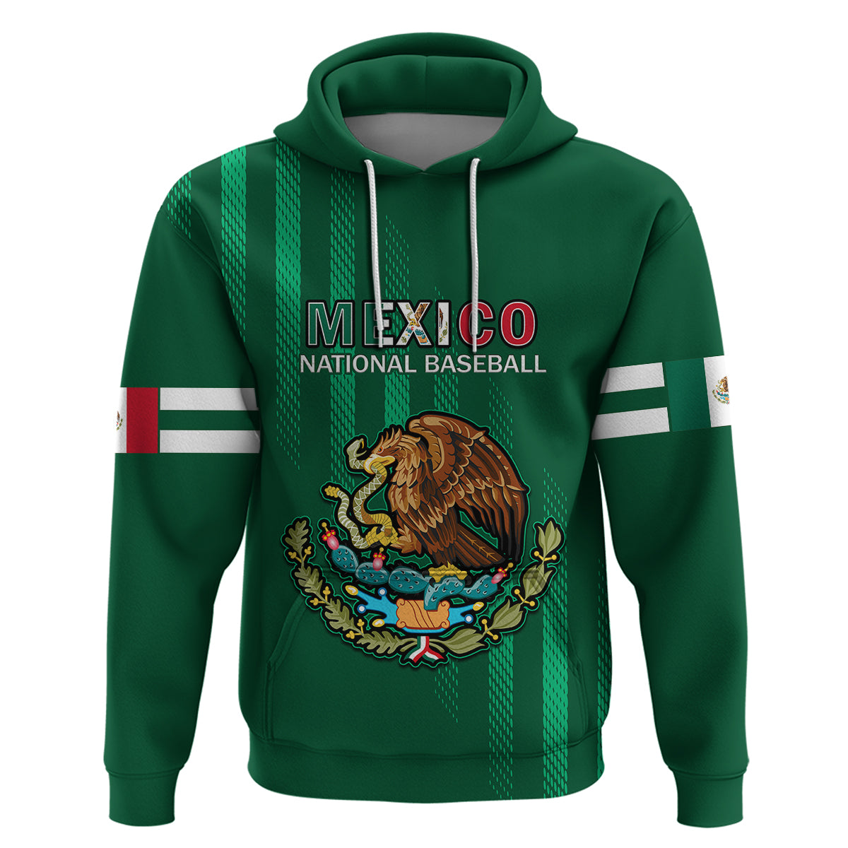 Custom Mexico 2023 Baseball Mix Hoodie Coat Of Arms