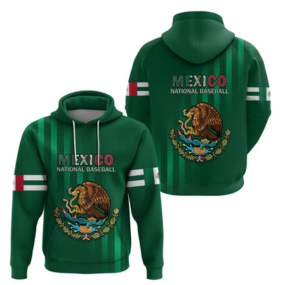 Mexico 2023 Baseball Mix Hoodie Coat Of Arms