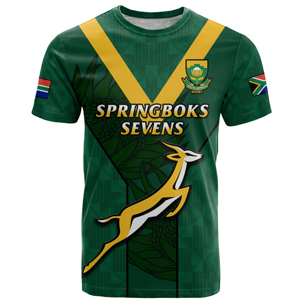 Custom South Africa Rugby Go Blitzboks Sevens T Shirt