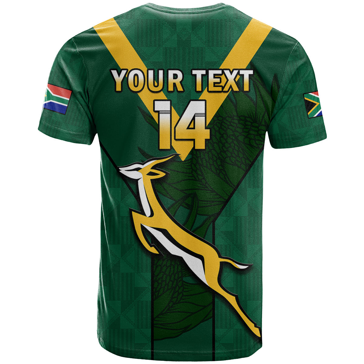Custom South Africa Rugby Go Blitzboks Sevens T Shirt