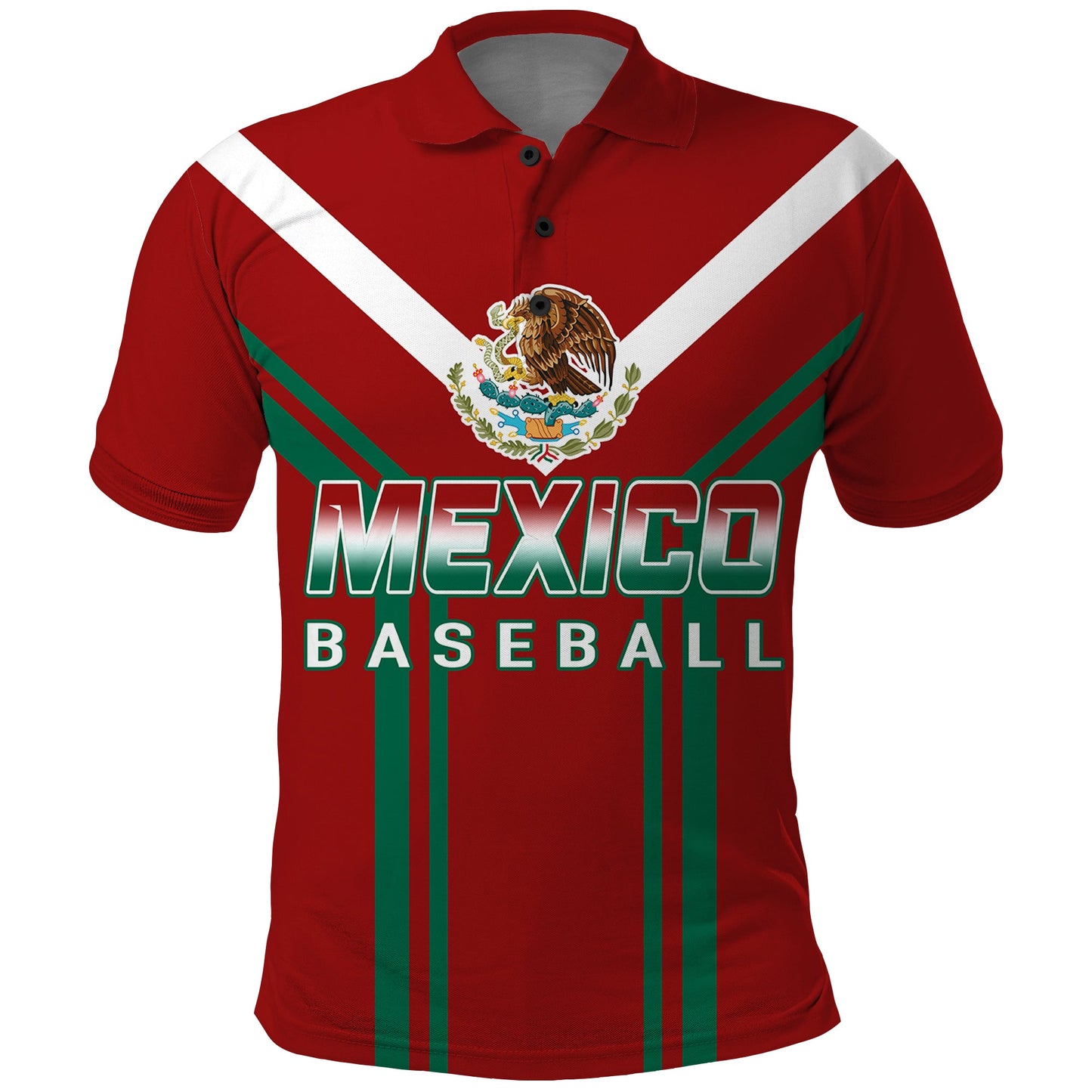 Mexico Baseball 2023 Sporty Style With Emblem Polo Shirt