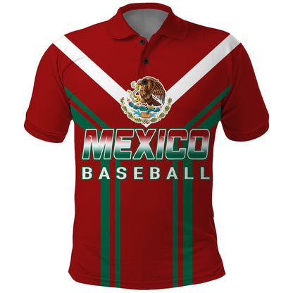 Mexico Baseball 2023 Sporty Style With Emblem Polo Shirt