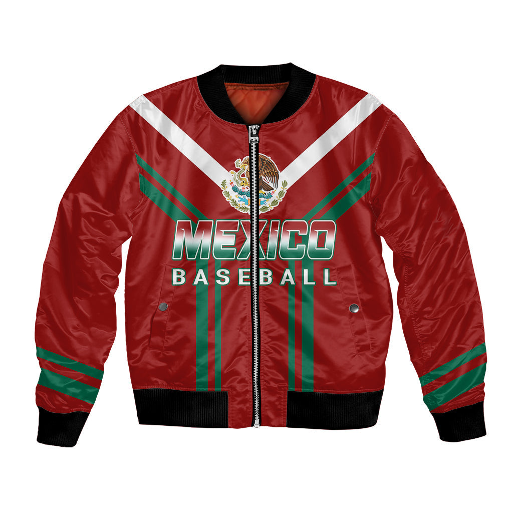 Mexico Baseball 2023 Sporty Style With Emblem Bomber Jacket