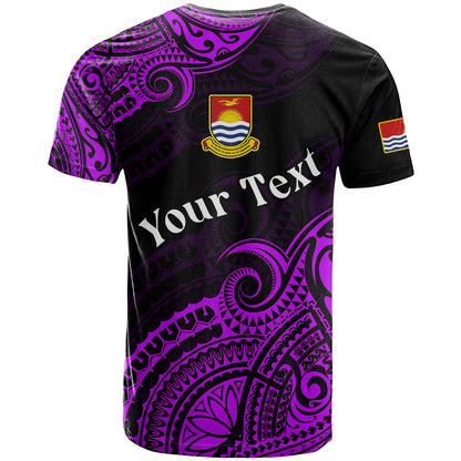 (Custom Personalised) Ribaberiki Kiribati Coat Of Arms Mix Purple Polynesian T Shirt