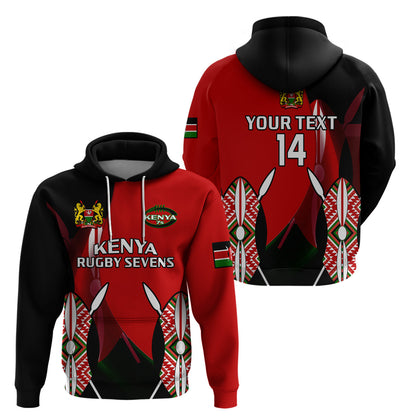 Custom Kenya Rugby Sevens Sporty Version Hoodie